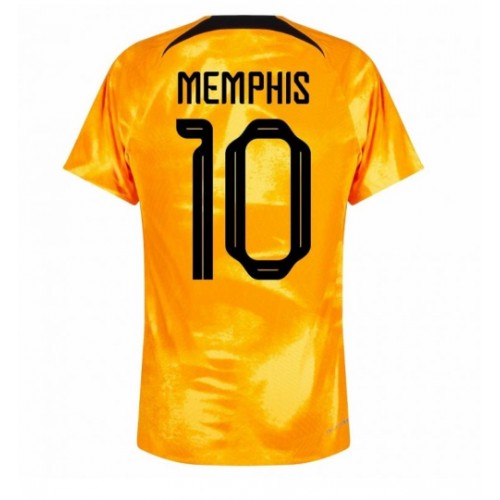 Fotballdrakt Herre Nederland Memphis Depay #10 Hjemmedrakt VM 2022 Kortermet